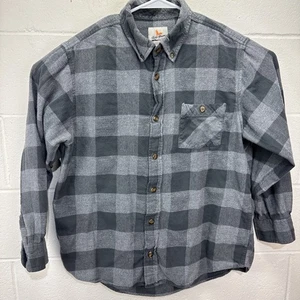Field & Stream Shirt Mens Large Gray Plaid Outdoor Fishing Button Down Flannel - Picture 1 of 20