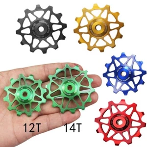 Bike Ceramic Pulley Rear Derailleur 12T 14T Guide Bearing Jockey Wheel Parts USA - Picture 1 of 27