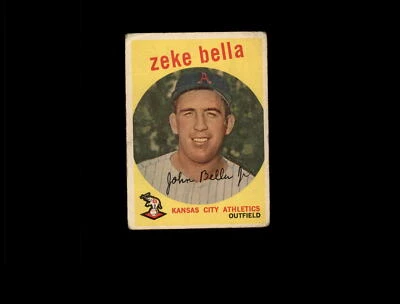 1959 Topps 254 Zeke Bella RC White Back POOR #D1,316283 - Image 1 of 2