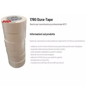 Nastro per mascheratura profess. 80˚C alta qualità carrozzeria resistente 6 pz - Foto 1 di 2