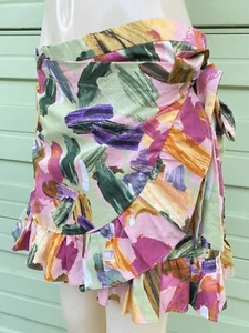 ZARA Skort Printed Ruffle Shorts Size S #1948 - Picture 1 of 12
