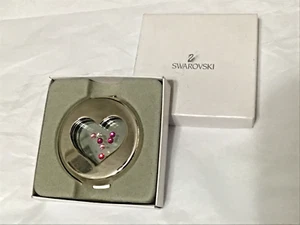 Swarovski round pocket compact mirror, NIB - Picture 1 of 5
