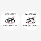 2er Set GPS Fahrrad Wei Aufkleber Folie Diebstahlschutz Alarm Tracker rund ⌀4,6