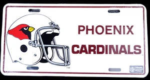 PHOENIX CARDINALS VINTAGE LICENSE PLATE CAR TAG OFFICIALLY LICENSED NEW SEALED - Picture 1 of 5