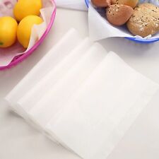 White 50 Rectangle 9" x 10" Pre-cut Wax Paper Food Wrappers Basket Liners Party