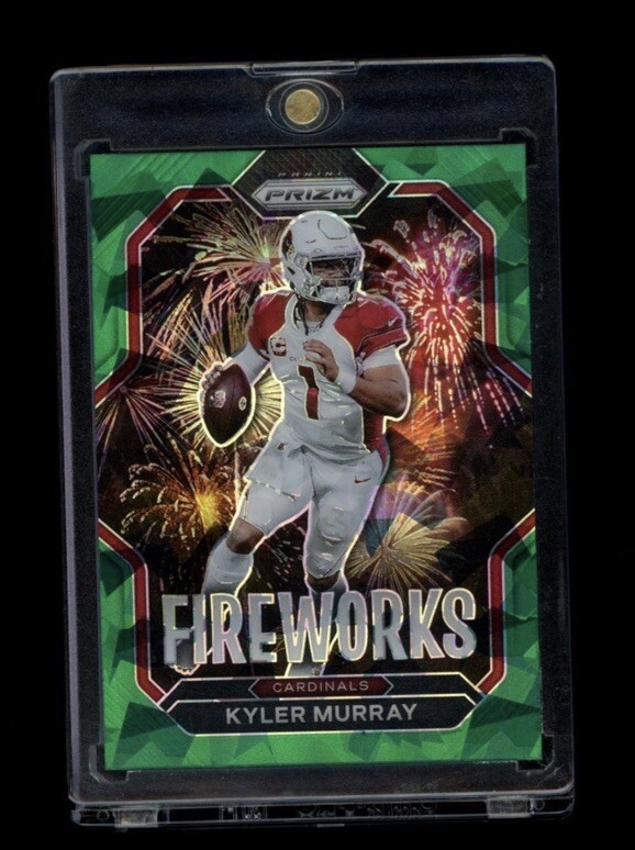 2022 Panini Prizm #F-6 Arizona Cardinals Kyler Murray Fireworks Green Ice SP