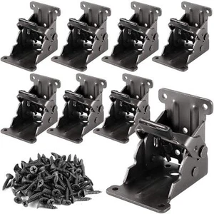 8Pcs Foldable Support Bracket Self Locking Hinges for Wall Shelf Table Workbench - Picture 1 of 7