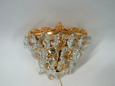 Mid Century Wandlampe Kristall Wandleuchter Schröder & Co. 1960er - Bild 1 von 4