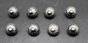 ⚜️ 8 alte Silber 800er Knöpfe zur Miesbacher Tracht Ø 1,2cm⚜️ - Bild 1 von 3