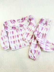 Tucker + Tate Sweatsuit Toddler Girls 2pc Joggers Sweatshirt Purple Tie Dye SZ 4 - Picture 1 of 10