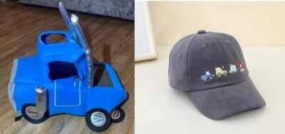 DISFRAZ DE CAMIÓN SEMI CAMIÓN DE 18 RUEDAS 3D AZUL 3D GRANERO DE CERÁMICA NIÑOS PEQUEÑO/MEDIANO 3-5 Foto 1 de 4