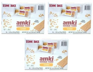 3er Pack - Sesam Snack - Amki Sesam Thins Classic, 36 x 1,05oz (30g) Packungen - Bild 1 von 6