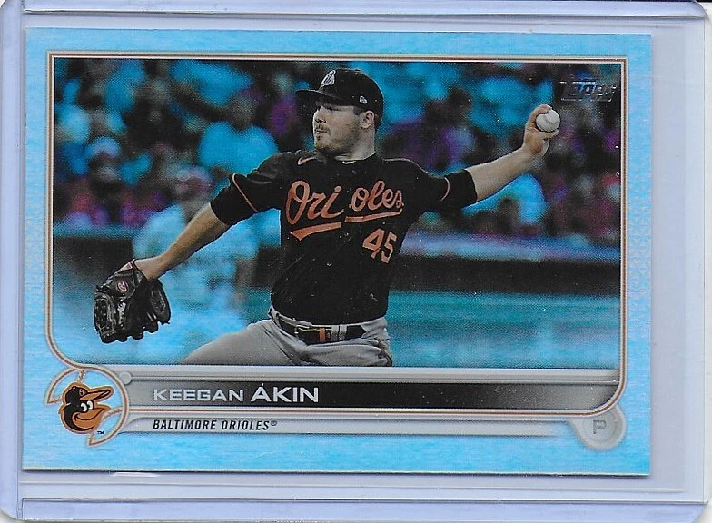 2022 Series 1 Baseball Rainbow Foil #328 Keegan Akin Baltimore Orioles - Image 1 of 2
