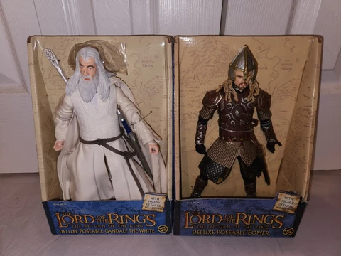 Deluxe Poseable Roto Gandalf & Eomer 11" LOTR Lord Of The Rings ToyBiz NEW RARE! Cover