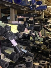 High Temp 12" x 12" Black Silicone Rubber Sheet 1/4" thick - 55 durometer