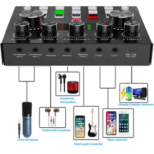 Live Sound Card Equipment The Recording Studio Effect for Audio Streaming PC - Picture 1 of 12