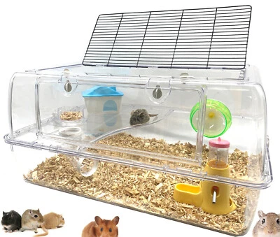 MCAGE LARGE Deluxe 2-Floor Acrylic Hamster Palace Mouse Habitat Rat Home Gerbie Cage