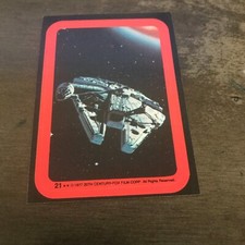 1977 Topps Star Wars Cards Stickers Series 2 # 21 - MILLENNIUM FALCON