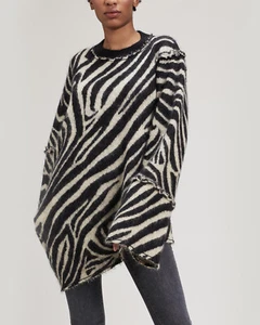 *RARE* Alexa Chung Zebra Knit Sweater - Picture 1 of 11