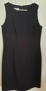 STYLE & CO Sheath Dress SIZE 6 BLACK Fully Lined Round Neck Sleeveless EUC - Picture 1 of 4
