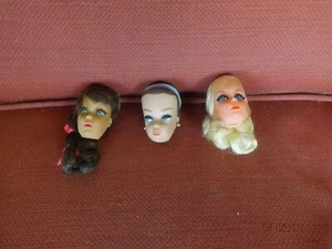 3 Barbie Heads, MOD, Talking, & Wig - Picture 1 of 6