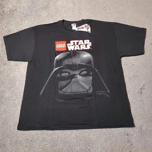 Vintage Star Wars Shirt Mens Extra Large Black Movie Cartoon Darth Vader LEGO - Picture 1 of 9