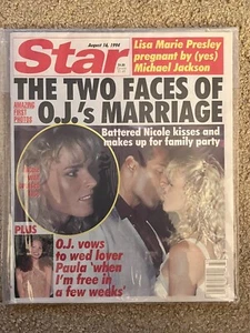 Vintage Star Paper August 1994 The Two Faces Of O.J Marriage VG - Picture 1 of 2