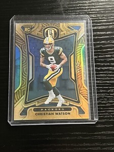 2022 Christian Watson Panini Gold Standard Rookie Platinum Parallel /75 RC