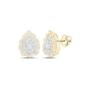 PENDIENTES ORO AMARILLO 10K DIAMANTES REDONDOS LÁGRIMA NICOLE DREAM COLLECTION 3/8 CTT - Imagen 1 de 1