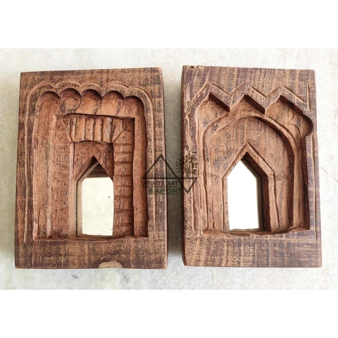 Old Indian Temple Mirror Frame With Natural Finish Hanging Reclaimed Mirror Deco Cover