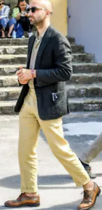 Chaqueta Blazer Grande Polo Ralph Lauren RRL 100% Lino Abrigo Negro Militar 44 Gente - Imagen 1 de 8