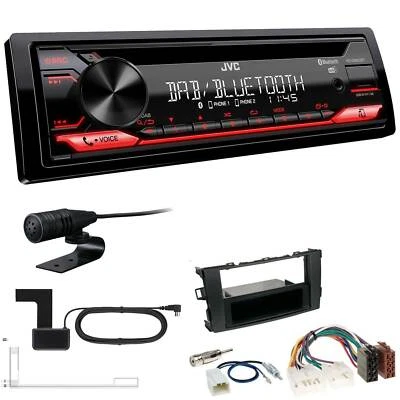 JVC KD-DB622BT DAB inkl Antenne Bluetooth USB Einbauset für Toyota Auris schwarz - Bild 1 von 4