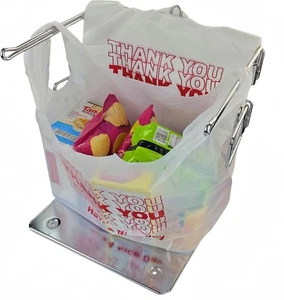 Stainless Steel Grocery Bag Holder - Detachable Organizer for Plastic Bags - Picture 1 of 7