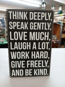 PBK 2022 Limited Edition Box Sign "Think Deeply, Speak Gently..." - Picture 1 of 9