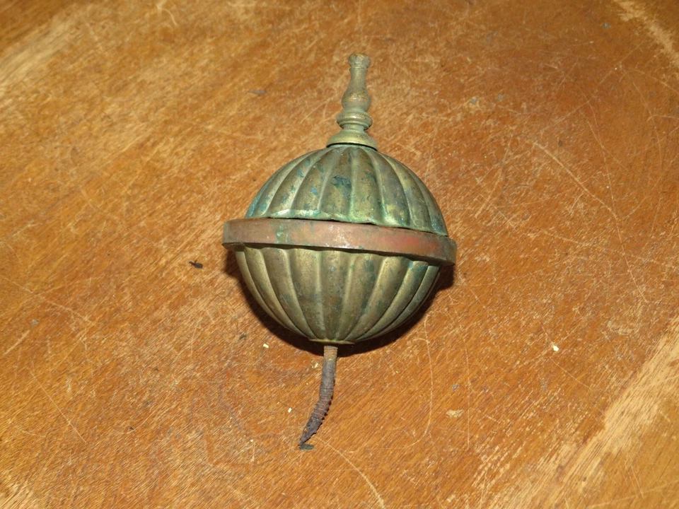 Antique Colonial or Victorian Metal Brass Furniture Finial, 2 by 2 1/2 Inches - Image 1 of 4