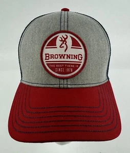 Gorra Browning Caza Camionero SnapBack Azul Marino Rojo Malla Espalda - Imagen 1 de 10