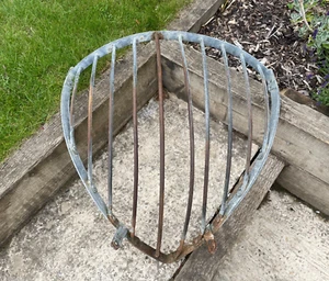 Vintage Large Corner Wall Iron Hay Rack Horse Feeder Farm Stable Garden Planter - Picture 1 of 8