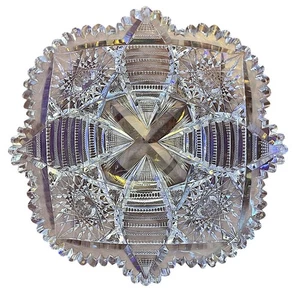 Cuenco de Vidrio Corte Libbey ABP Firmado Patrón Senora Excelente Estado 9.5/10 - Imagen 1 de 15