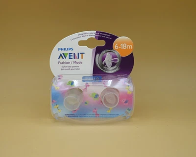 Philips Avent Ortodoncia Moda Modo Chupete Silicona Suave 6-18m Blanco y Rosa Foto 1 de 2