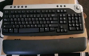 🔥Dell PS2 Multimedia Keyboard Black & Silver RT7D30 2R400🔥 - Picture 1 of 9