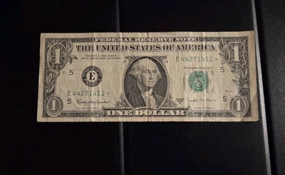 1963 Joseph W.Barr $1 Star Note E44271411* - Image 1 of 2