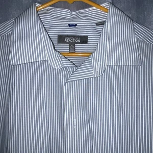 Kenneth Cole REACTION XL (17-17.5) Men’s Button Up Slim Fit Dress Shirt - Picture 1 of 7