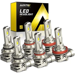 6PCS 9005 9006 H11 LED Combo Headlight Bulbs Kit High Low Beam 6500k White EAF - Picture 1 of 15