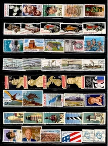 USA 25 CENT 58 verschiedene Briefmarken 1988 bis 1991 Lot gebraucht - Bild 1 von 2
