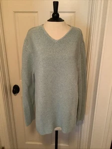 Sahalie Womens Sweater Size 2X Blue Long Sleeve Pullover Knit  Sweater Free Ship - Picture 1 of 10