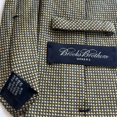 Corbata de seda Brooks Brothers de colección etiqueta negra tejido foulard preppy esencial para negocios Foto 1 de 4
