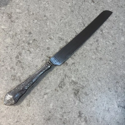 Sheffield Stainless Steel England  Blade-Silver Handle Wedding Cake Bread Knife - Image 1 of 4