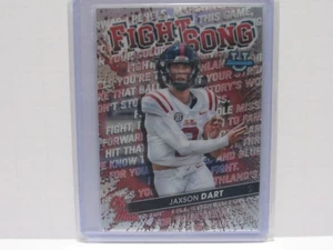 Tarjeta de novato 2022 JAXSON DART BOWMAN FIGHT SONG REFRACTOR GIGANTES HOT QB - Imagen 1 de 1