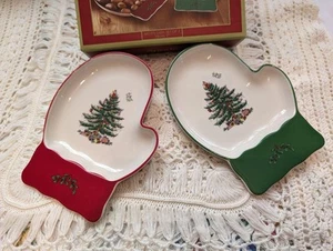 spode Christmas tree mitten dish - Picture 1 of 18