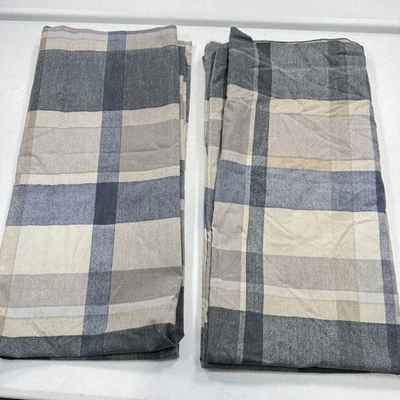 De colección Wamsutta Funda de Almohada Par King Gris Cuadros Mezcla de Algodón EE. UU. Y2K 90S 80 Foto 1 de 4